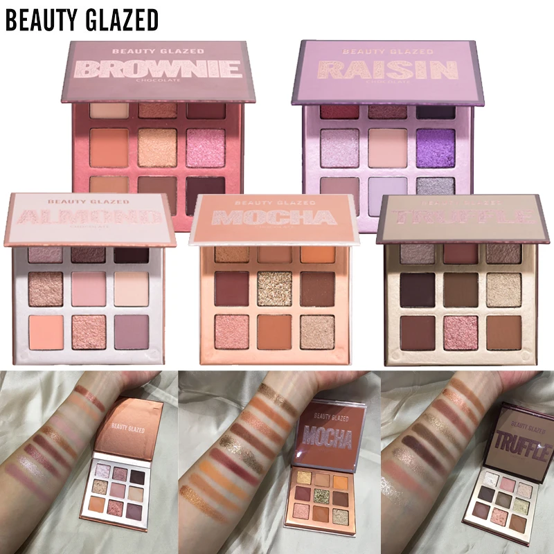 Палетка теней для век Beauty Glazed Chocolate TURFFLE прессованная пудра матовых сияющих