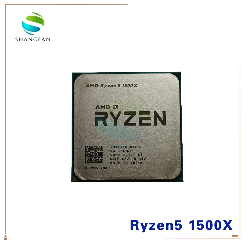 Новый четырехъядерный процессор AMD Ryzen 5 1500X R5 3 ГГц L3 = 16M 65 Вт YD150XBBM4GAE Socket AM4 с