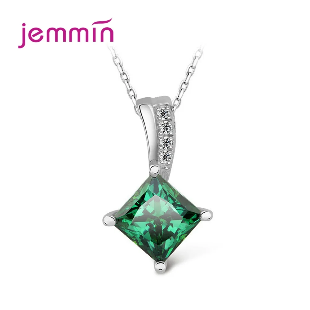 

High Quality Claw Statement Cubic Zirconia Pendants Necklaces For Women 925 Sterling Silver Necklaces Wedding Party Body Jewelry