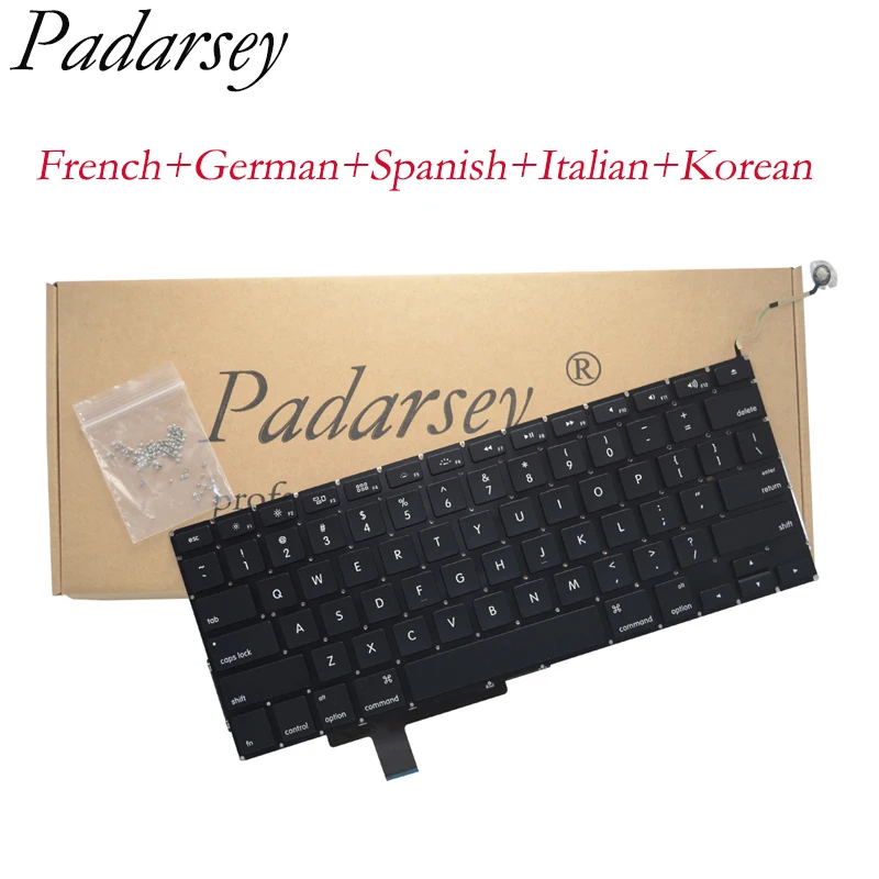 Tastiera Pardarsey Replacemen Compatibile Per Macbook Pro Unibody 17 "A1297 2009 2010 2011 2012 Us Spagna Francese Tedesco Italiano