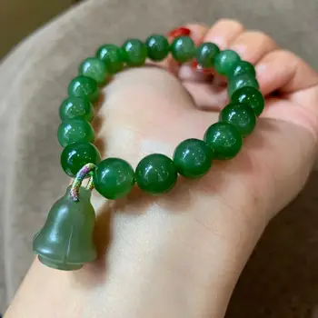 

Jasper Bracelets 100% Natural Green Jasper Russia Origin Beads 10mm Bracelets for Female Fine Women's Beads Bracelets