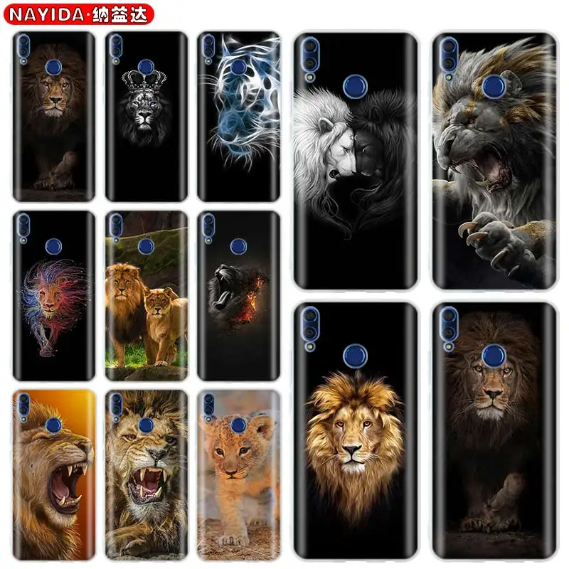 Мягкий чехол из ТПУ для Huawei Honor 30 20 10 9 9x Lite 30pro 20pro 30s 10i 20i 9a 8a 8x 8s Plus с Львом Альфа
