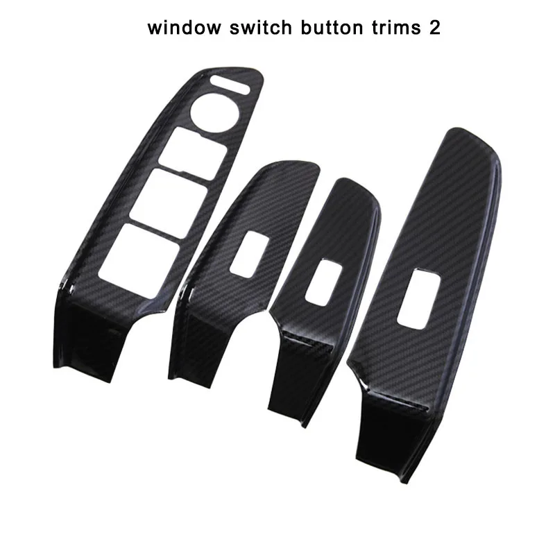 window control trim2 Lsrtw2017 для Kia K3 Cerato автомобиля окна шестерни двери рулевое колесо планки внутренние аксессуары 2012- углеродное волокно - Название цвета: window control trim2
