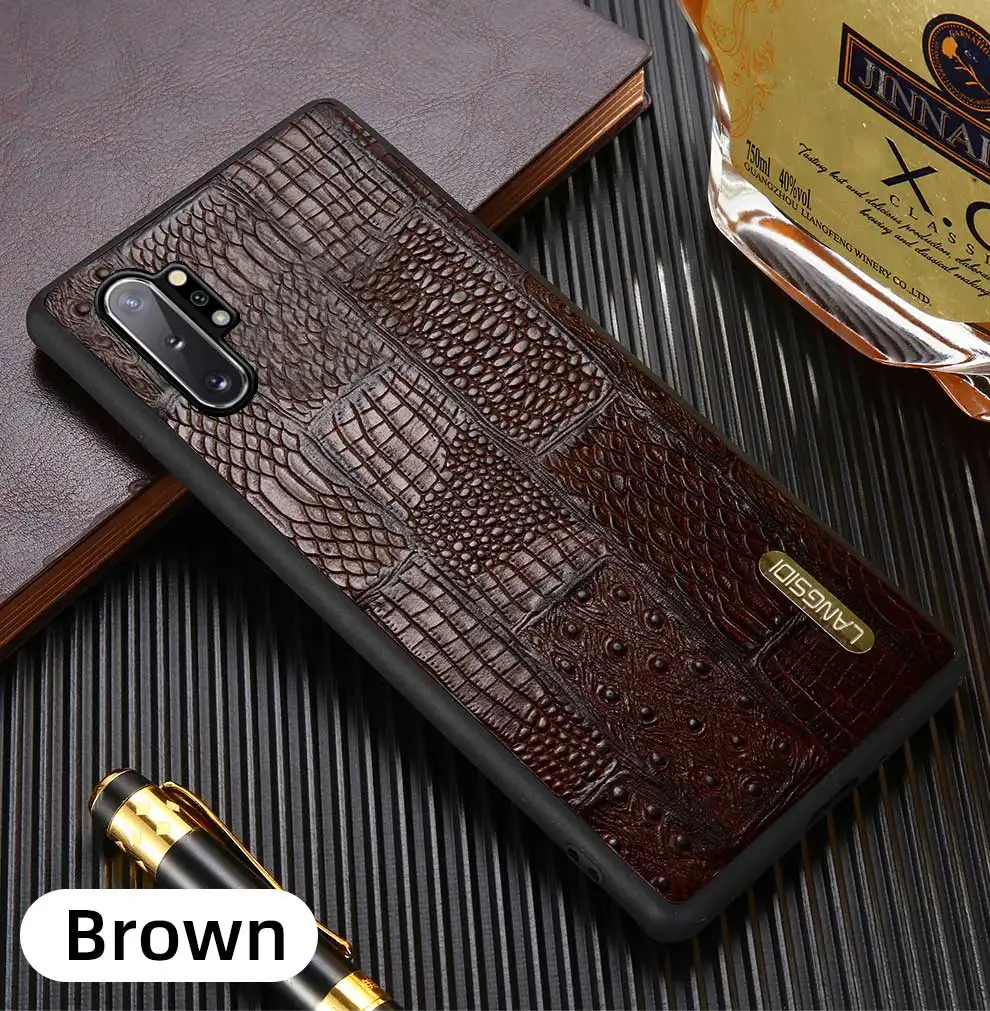 Чехол из натуральной кожи в стиле ретро для samsung galaxy A50 A70 A40 A20 Note 8 9 10 S8 S9 S10 plus