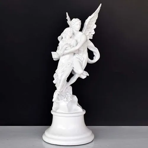 Height 36.5cm Греческая мифологическая любовь Крылья Ангел креативная скульптура как гостиная книжный шкаф спальня новобрачных Свадебные украшения подарки - Цвет: Height 36.5cm