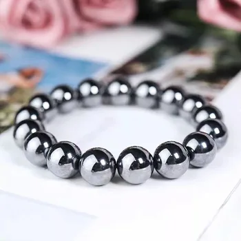 

Natural Terahertz Bracelet Men Health Orb Titanium Nmr Lap Three-loop Bracelet Help Sleep Jewelry