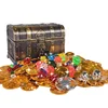 50 Pcs Plastic Bitcoin Gold Treasure Coins Captain Pirate Party Pirate Treasure Chest Child Treasure Chest Coin Toy Play Money 1