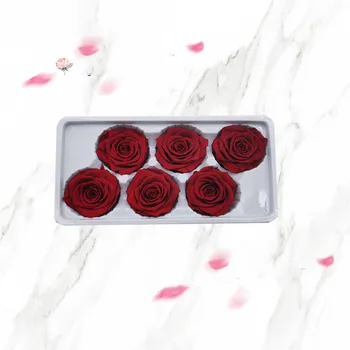 

6Pcs/Box Preserved Immortal Rose DIY Material Wholesale Valentine's Day Christmas Wedding Decor Eternal Flower 4-5CM Class A