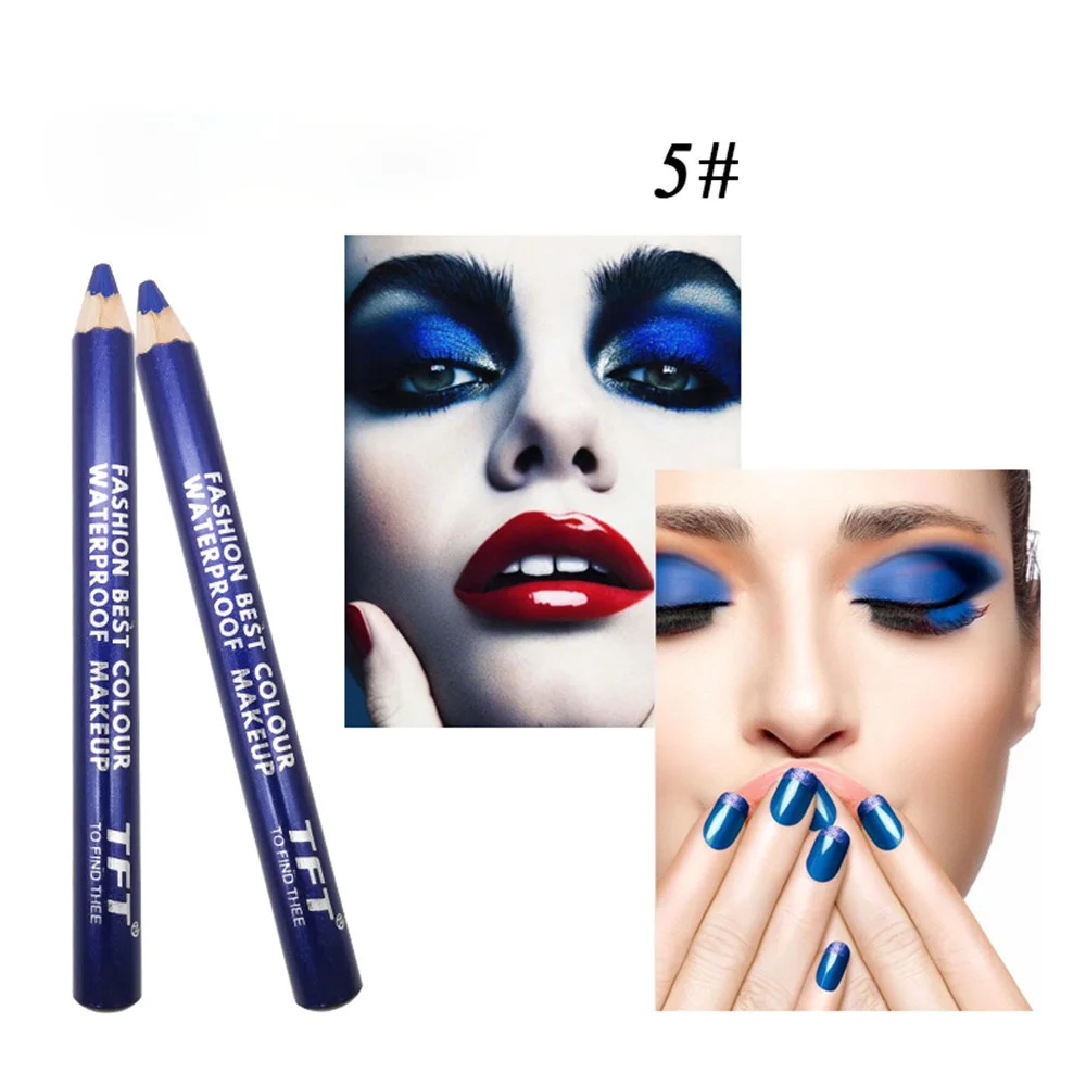 1Pc Eye Shadow Liner Pen Highlighter Waterproof Glitter Matte Eyeliner Pencil 12 Colors Long