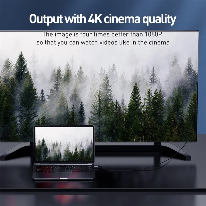 Baseus USB C HDMI кабель type C к HDMI Thunderbolt 3 60 Вт PD адаптер питания для MacBook Pro iPad type-c USB-C к 4 к HDMI Провод шнур