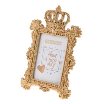 

Vintage Photo Frame Crown Style Display Gift Favor Present Home Living Room Table Decorations Creative Frames