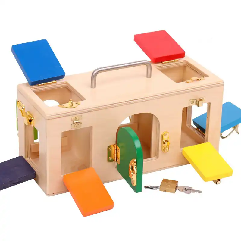 lock box wooden activity toy