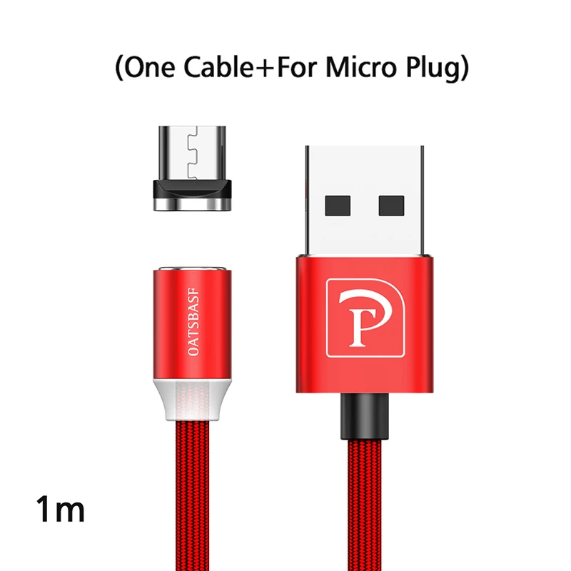 Магнитный кабель Micro usb type C кабель для iPhone xs samsung Быстрая зарядка Магнитный USB кабель для мобильного телефона - Цвет: red for Micro