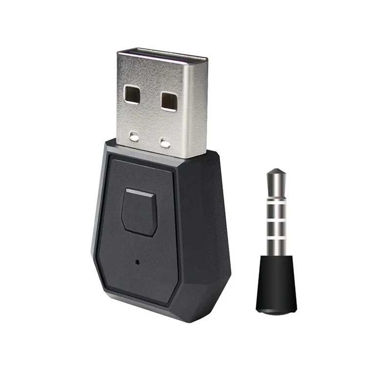 BT Adapter Receiver Wireless Headset Headphone Adapter Dongle USB Adapter USB Dongle for PS4 Black