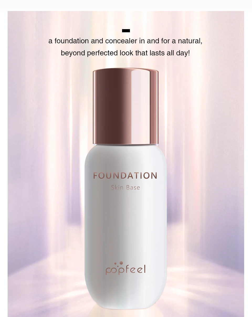 

POPFEEL 30 ml Face Foundation Color Changing Liquid Foundation Oil-control Primer Makeup Base Cream