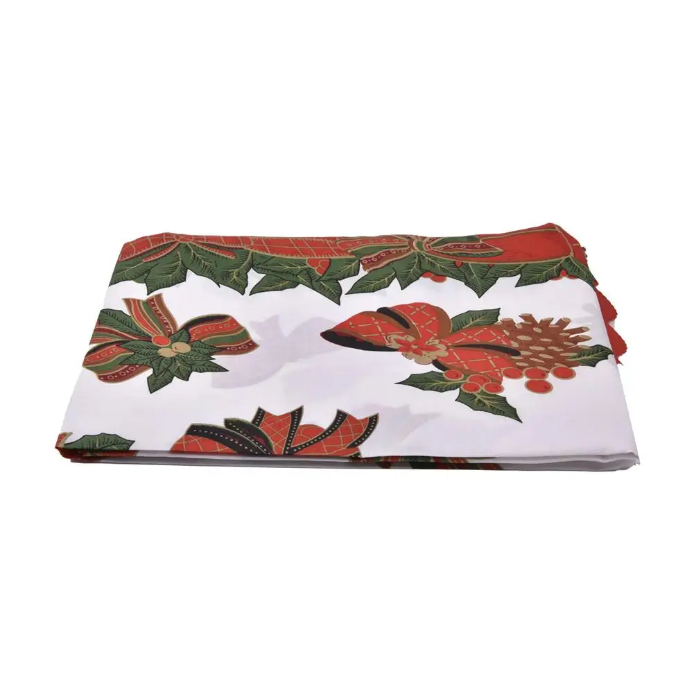 New Year Christmas Tablecloth Kitchen Dining Table Decorations Home Rectangular Party Table Covers Christmas Ornaments