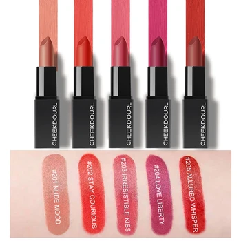 

Cheekdourl 5Pcs Matte Lipstick Lip Stick Velvet Sexy Cosmetic Lipstick Waterproof Long Lasting Lip Stick Makeup