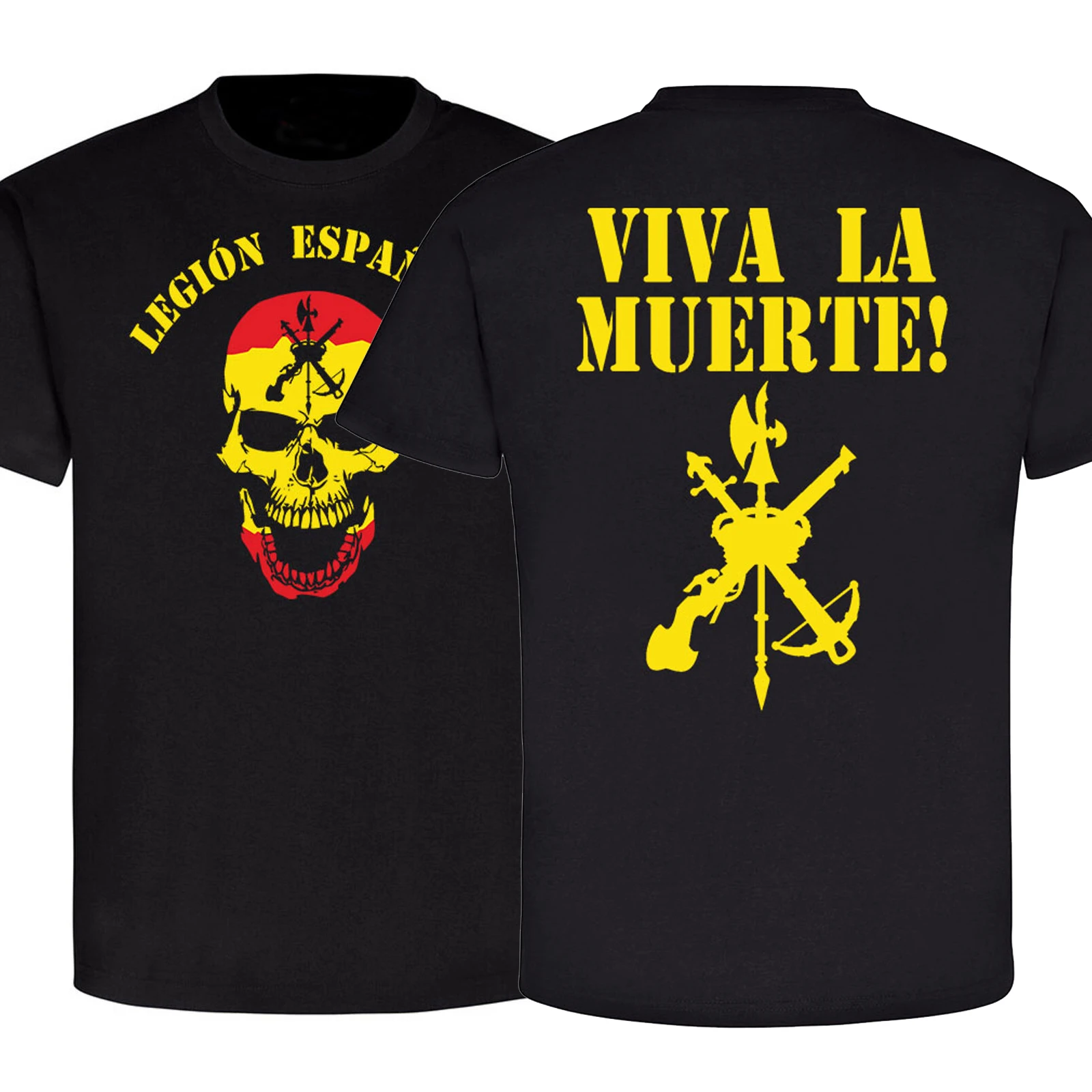 Legión Española Viva La Muerta. Camiseta de la Legión Extranjera española. Camiseta de manga corta de algodón con cuello redondo hombre, ropa de verano, nueva, S - AliExpress