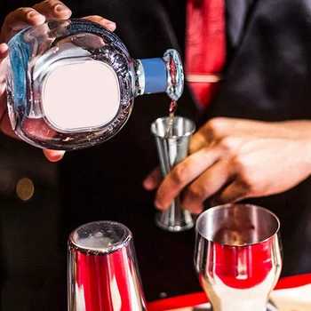 

2Pcs Double Cocktail Jigger , Jigger Set Stainless Steel Bar Measuring Jigger 1 & 2 Oz, Silver