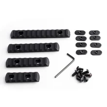 4 шт./компл. Принадлежности для охоты 5/7/9/11 слотов 20 мм прицела прицел Airsoft фонарик Rail нейлон MOE направляющий рельс