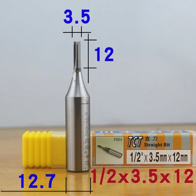 1.5mm-4.5mm Chuanmu TCT Double Edge Straight Knife Special for MDF 1/2 Shank（12.7mm） Trimming Machine - Цвет: T001	12.7mmx3.5x12mm