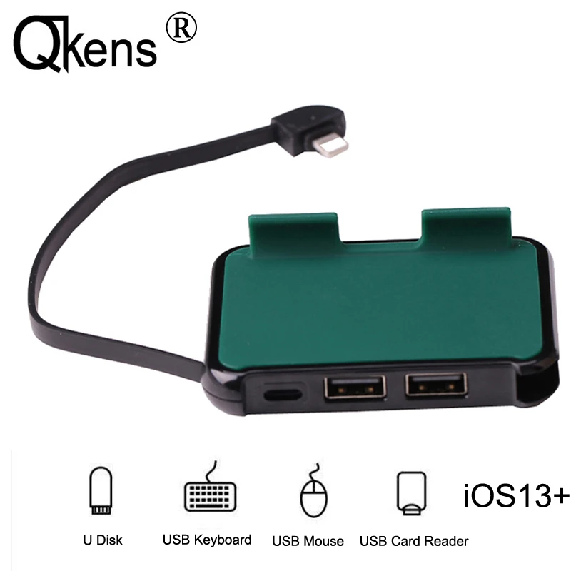 Для iphone Мышь iOS 13 OTG usb-хаб док-станция для Зарядное устройство Держатель для iphone 11 Pro Max XS XR для детей 5, 6, 7, 8, подключение U флэш-диск Мышь клавиатура