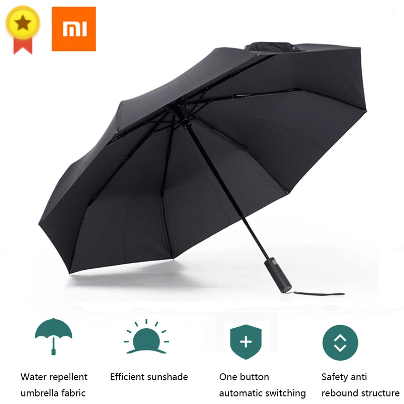 Оригинальный автоматический зонт Xiaomi Mijia алюминиевый ветрозащитный