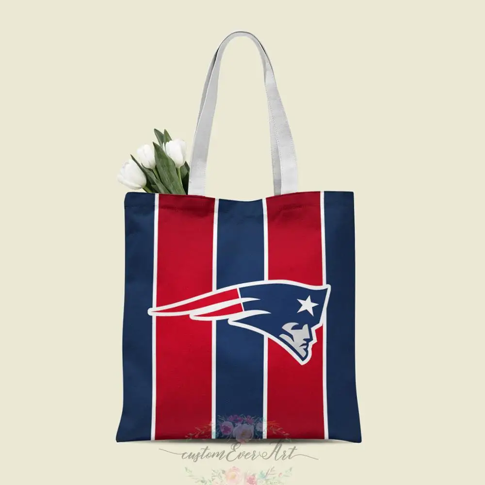 

New England Patriots tote bag custom canvas tote bags for women for teacher Birthday Bags Gift Bag personalized gift