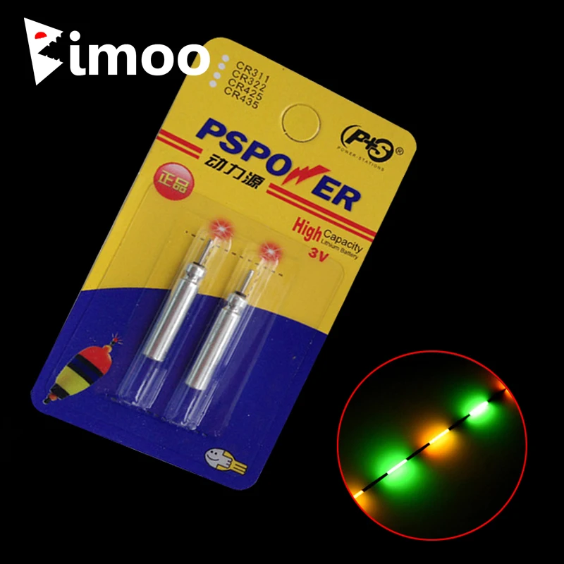 Bimoo 20 шт. электронные рыболовные плавающие батарейки CR425 CR322 CR435 CR311 для светящейся