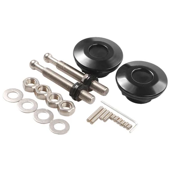 

2X Button Quick Release Hood Pin Lock Clip Car Bumper Latch Kit