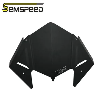 

Motorcycle Windshield For Yamaha Tmax 530 2017 2018 2019 SEMSPEED CNC Aluminum Windscreen Wind Deflector High Quality with Logo