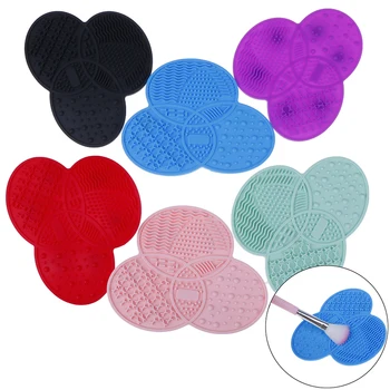 

Silicone Makeup Brush Cleaning Pad Mat Brush Washing Tools Cleaning Mat Washing Scrubber Board Pads Cosmetic Cleaner Tools