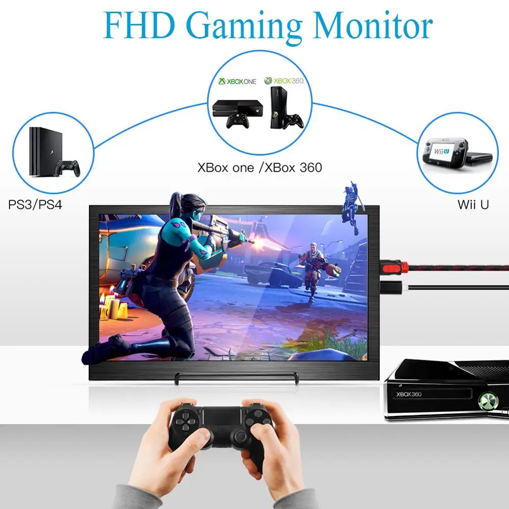 Портативный монитор Eyoyo EM13F HDMI экран 13 3 дюйма 2K ПК PS4 Xbox 1920X1080P IPS ЖК дисплей