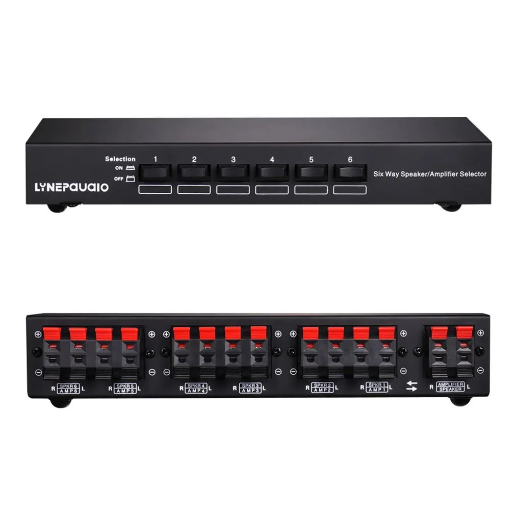

Professional six-way stereo speaker amplifier comparator bidirectional selection switch switcher speaker