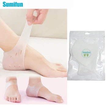 

2 Pcs 1 Pair New shoe heel protector silicone heel protective sleeve relieve ease heel pain foot care cracking Z19601