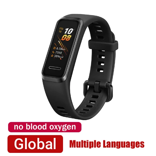 G Band4-Black Оригинальные Смарт-часы huawei Band 4, смарт-спортивный браслет, монитор сердечного ритма, часы с usb-зарядкой - Цвет: G Band4-Black