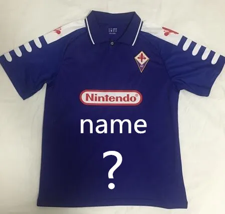 1998 Футбольная форма Ретро Fiorentina 9 BATISTUTA 10 RUI COSTA винтажная 1999 Футбольная форма во Флоранс - Цвет: Черный