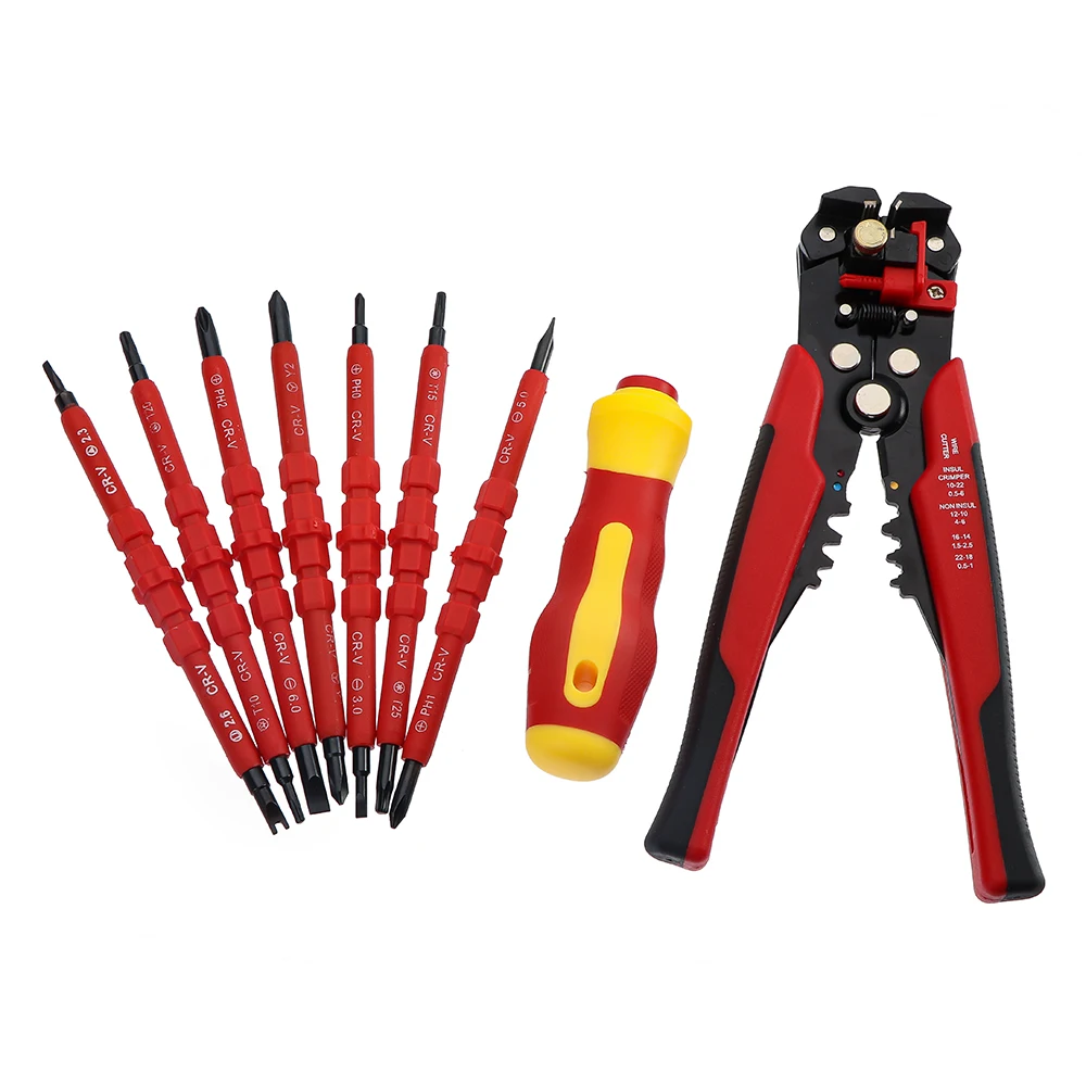 

0.2-6.0mm2 Multifunction Automatic Wire Stripper Plier Tubular Crimping Tools Pliers Wire Cutter Self-adjustable Hand Tool