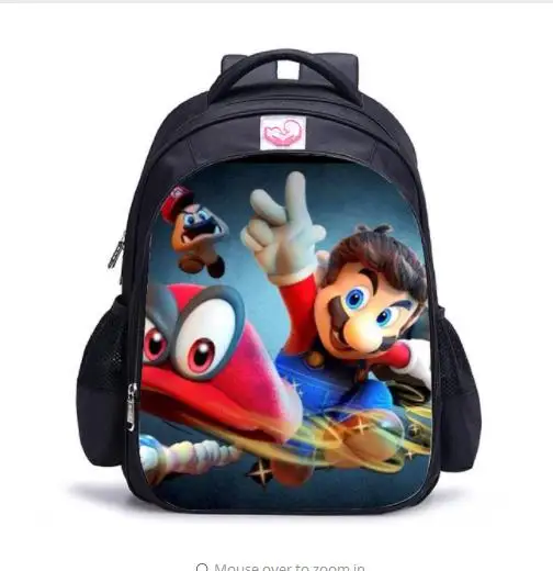 as pictures 16 дюймов Super Mario Bros Sonic детские школьные сумки ортопедический рюкзак детский школьный рюкзак для мальчиков и девочек Mochila Infantil сумки с рисунком - Цвет: as pictures