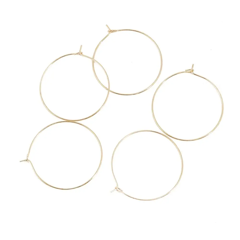20 25 30 35 мм круглые серьги-кольца с рисунком из больших кругов для уха проволочные обручи Железный материал для серьг набор «сделай сам» для материал для изготовления украшений - Цвет: K Gold  35mm