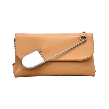 

Pin Design PU Leather Chest Bags for Women New Mini Female Shoulder Messenger Bag Ladies' Phone Travel Chain Cool Waist Packs