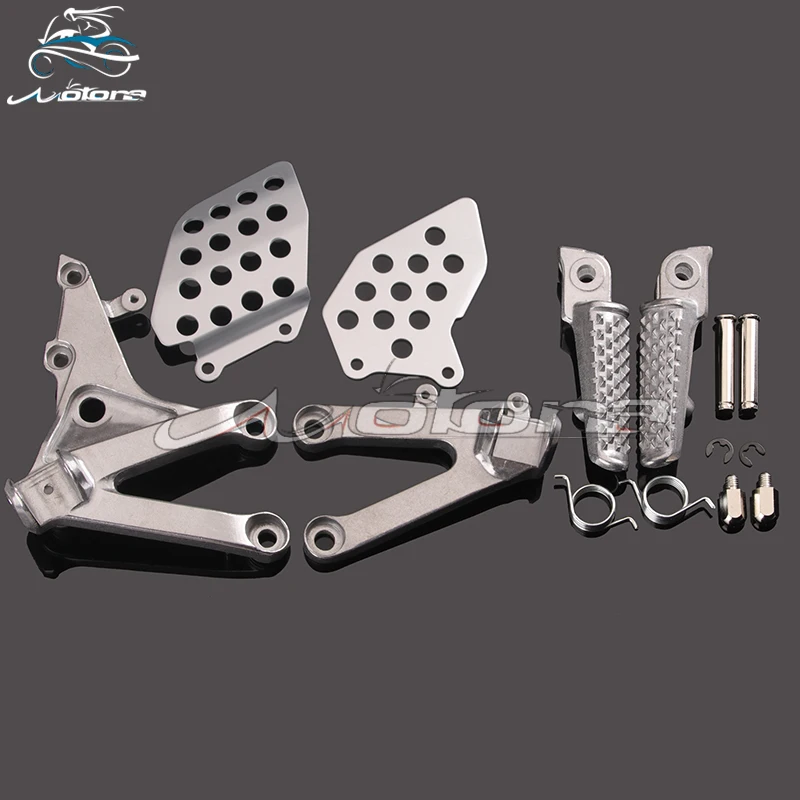 Спереди подножки для ног педали кронштейн для CBR600RR CBR 600RR 2007 2008 2009 2010 2011 2012 2013 - Цвет: Серебристый