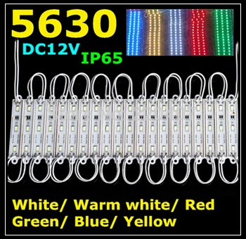 

2000pcs Waterproof SMD5630/5730 LED light module LED backlight LED light module backlight 1.5W 3 led white green blue red DC12V