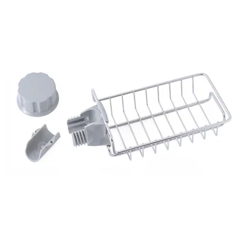

-Stainless Steel Faucet Rack Rag Kitchen Drainage Home Free Hit Sink Storage Rack-