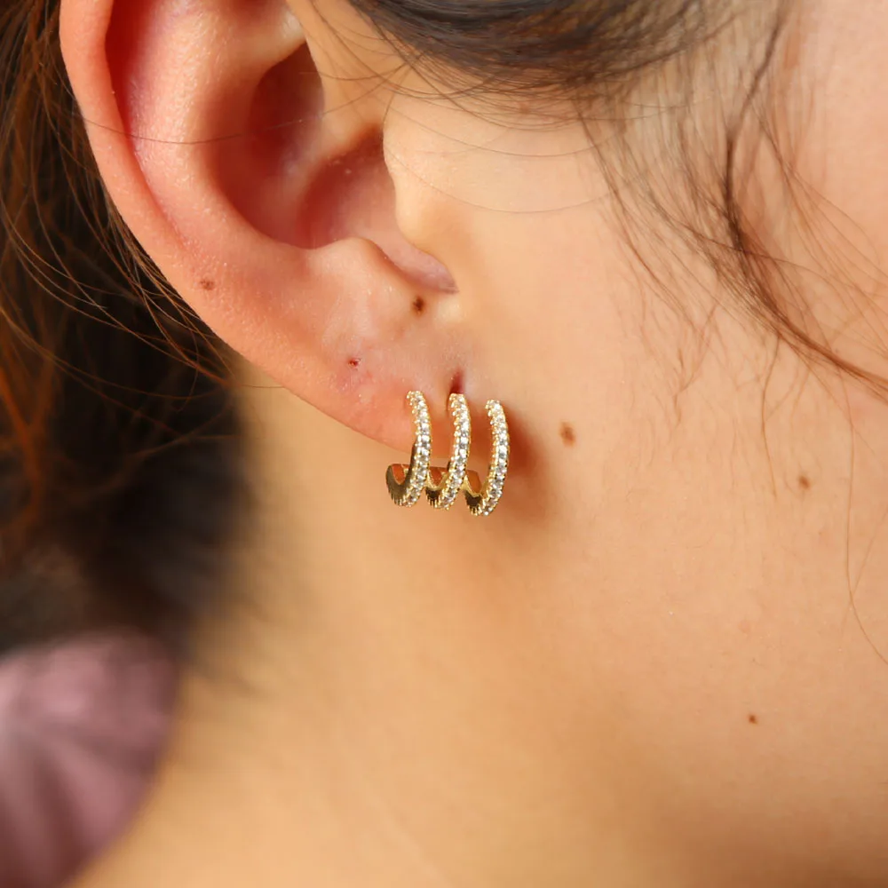 Роскошные маленькие круглые Австрийские Прозрачные Серьги CZ для женщин модные