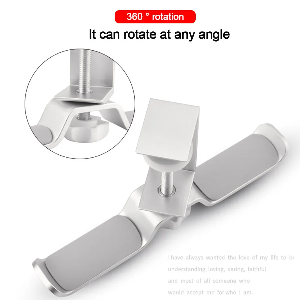Desk Holder Rotatable Hanger Anti Scratch Space Saving Home Office Non Slip Aluminum Alloy Adjustable Clamp Headphone Stand