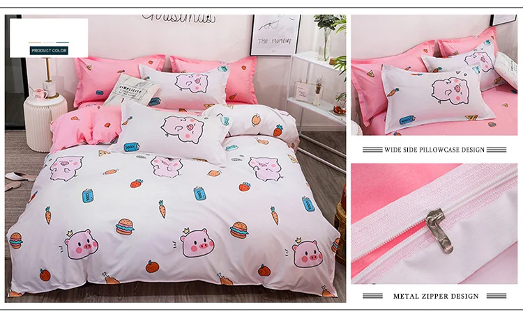 Роскошный комплект постельного белья с рисунком розового фламинго и геометрическим узором, Семейный комплект постельного белья, пододеяльник, простыня, наволочки