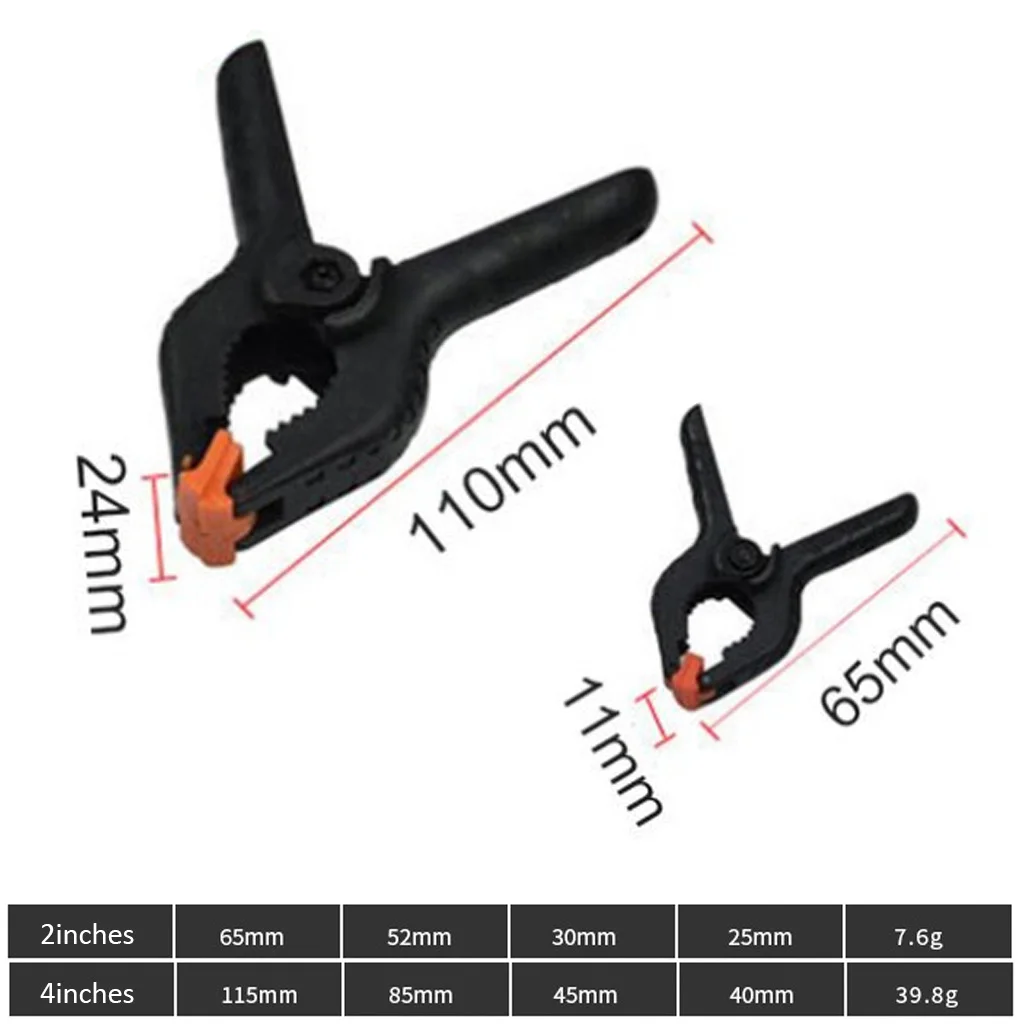 2/4 дюймовые Пружинные зажимы DIY Деревообрабатывающие инструменты пластиковый нейлоновый зажим для работы по дереву пружинный зажим фон для фотостудии