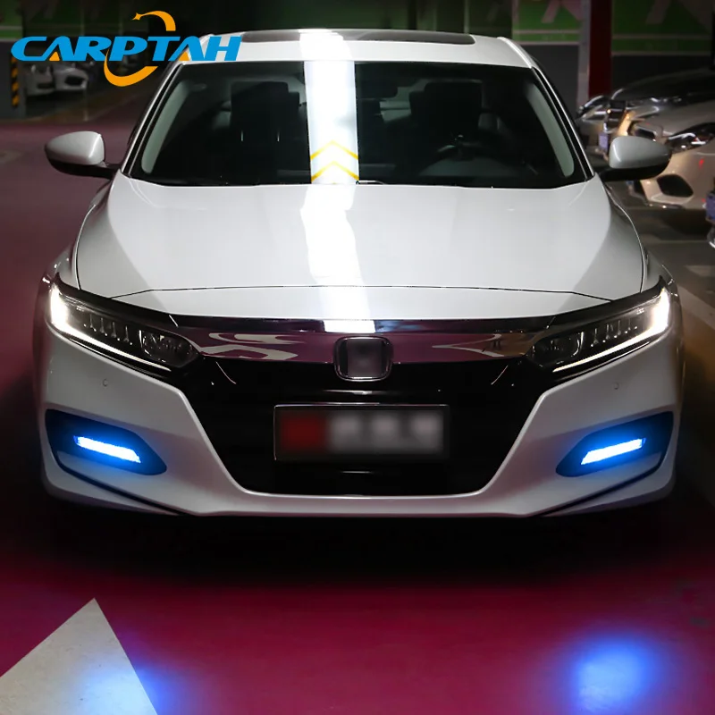 2 шт. Светодиодный дневной светильник для Honda Accord Водонепроницаемый 12V желтый индикатор сигнала поворота светильник бампер светодиодный дневные ходовые огни