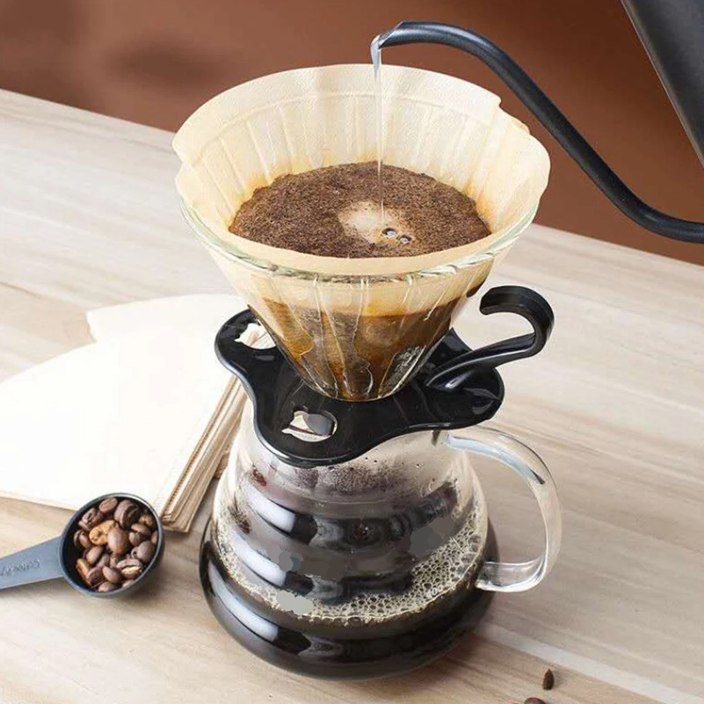40 Pcs Unbleached Coffee Filter Paper Drip Coffee Machine Brewer Espresso Maker Perfect for Travel Home Kitchen Accessories